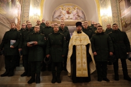 Военнослужащие посетили Рождественское богослужение