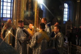 Владыка Леонтий совершил всенощное бдение в Казанском соборе